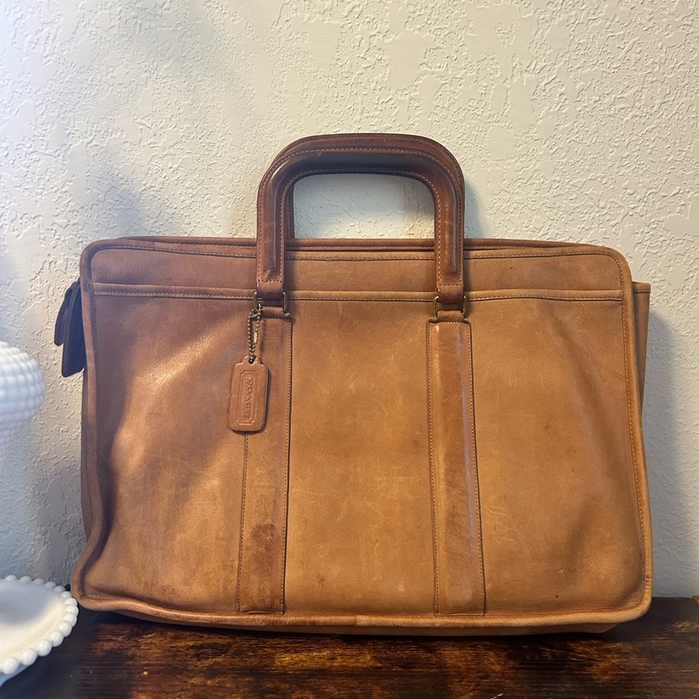 Coach Tan Vintage Leather Men's Briefcase